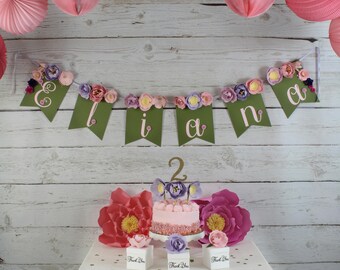 Items Similar To Enchanted Floral Banner Whimsical Flower Banner
