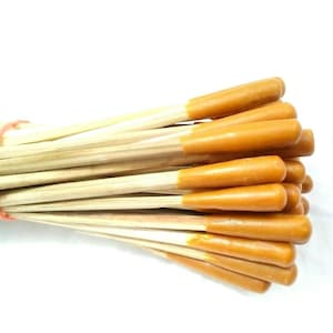 50 Pcs Set of Wooden Dop Stick With Epoxy Wax Lapidary Tool