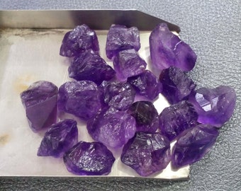 10 Piece Purple Amethyst Raw, Size 16-20 MM Natural Amethyst Gemstone Amethyst Rough For Jewelry Making