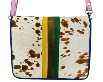 Clare V. Brown, Pattern Print Printed Leather Crossbody Bag