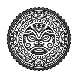 Sun moon  hawaiian silhouette tribal polynesian Badge, Patch, DIY Solar System embroidery art design machine pattern  DIGITAL DOWNLOAD