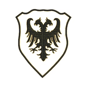 German Eagle Heraldry Embroidery Design: Medieval Bunting Flag (Digital Download)