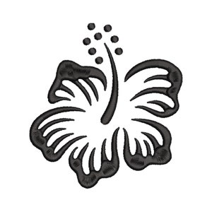 Black hibiscus Hawaiian flower silhouette hawaii polynesian logo symbol embroidery art design machine pattern patch DIGITAL DOWNLOAD PRODUCT