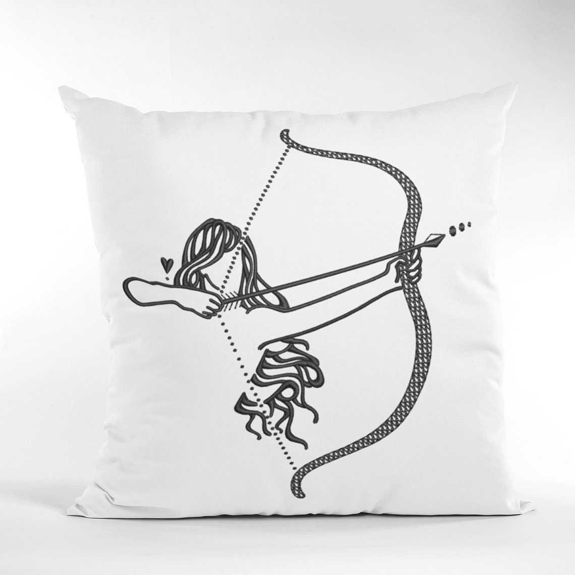 Federe Cuscino Zodiacali Sagittario - Set Da 2, 45x45 Cm, Stampa Digitale Fronte/Retro, Microfibra Morbida, Caramello E Nero