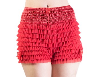 Retro High waist Frilly Shorty pants knicker , Vintage look Bloomers ,  Pantaloons High Waist Unisex great quality soft Plus size knickers