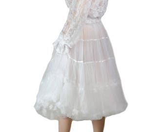 27" Inches Richly layered Luxury Petticoat in softest Mesh fabrics. Retro Style Inner Petticoat Skirt