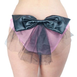 BUY 1 TAKE 1 FREE Sexy Bow Back Knickers, Back Bow Bridal Lingerie, Sexy Panties and Knickers with Bow for Women, Black Bow Knickers image 2