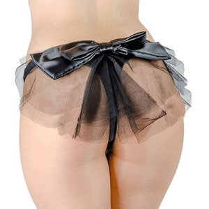 BUY 1 TAKE 1 FREE Sexy Bow Back Knickers, Back Bow Bridal Lingerie, Sexy Panties and Knickers with Bow for Women, Black Bow Knickers image 4