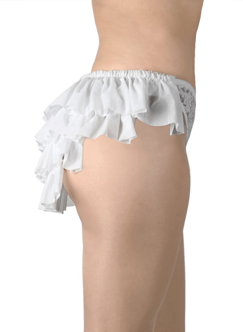 Frilly Back Sheer Ruffled Panties Playful Back Layered Etsy