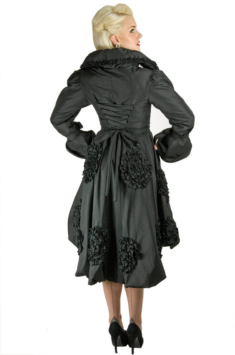 Lolita Long Dress Duchess Coat Long Retro Gothic Coat Womens coat Princess Cut Victorian Black Costume Coat Steampunk Dress