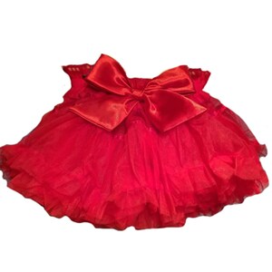 Girls Petticoat , Toddlers Costume skirt , Children's frothy Tutu skirt , Princess Skirt , Girls Costume , Kids Petticoat , Candy bows skirt All Red