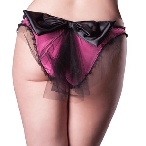 BUY 1 TAKE 1 FREE Sexy Bow Back Knickers, Back Bow Bridal Lingerie, Sexy Panties and Knickers with Bow for Women, Black Bow Knickers Brief Bow Pink Black