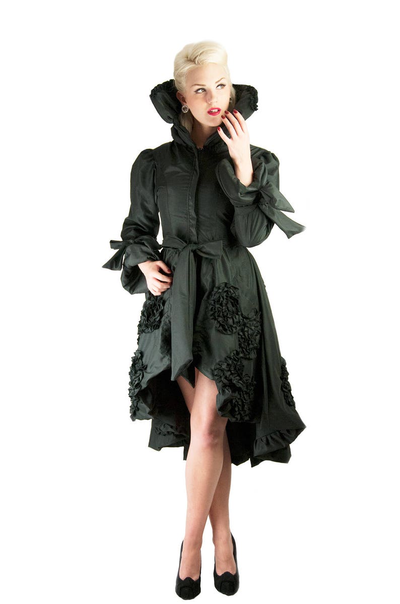 Lolita Long Dress Duchess Coat Long Retro Gothic Coat Womens coat Princess Cut Victorian Black Costume Coat Steampunk Dress