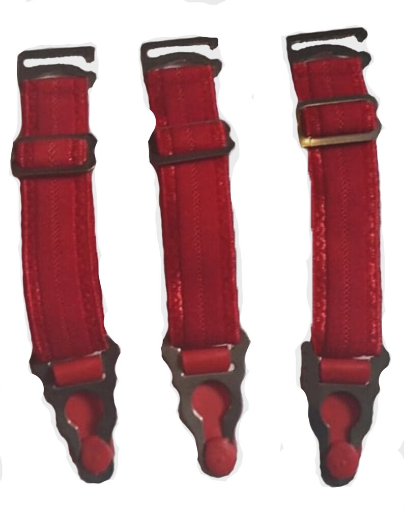 Adjustable Steel Straps Suspender with hook for garter belt stockings and lingerie Set of 4 or 6 Black Suspender Straps great quality .
