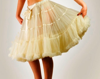 22" Inches Luxury Rich Layered Softest Fabrics Skirt Petticoat