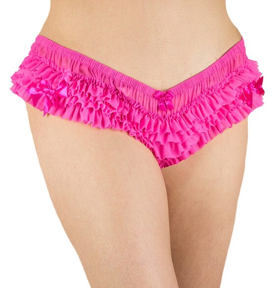 Frilly Lingerie Panties of Pink Cupcake, Unique Underwear Cute