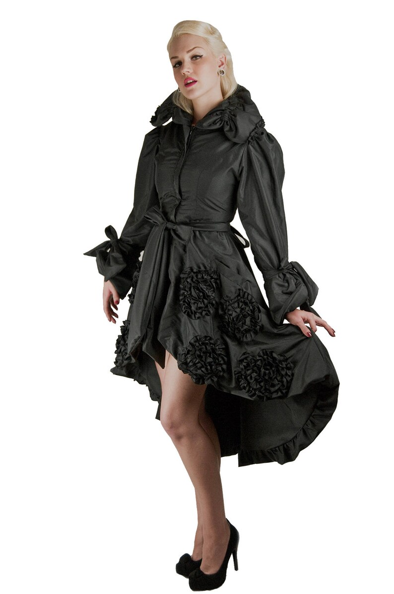 Lolita Long Dress Duchess Coat Long Retro Gothic Coat Womens coat Princess Cut Victorian Black Costume Coat Steampunk Dress