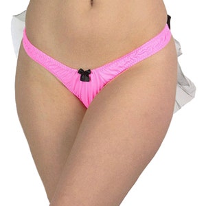 BUY 1 TAKE 1 FREE Sexy Bow Back Knickers, Back Bow Bridal Lingerie, Sexy Panties and Knickers with Bow for Women, Black Bow Knickers String Bow PinkBlack