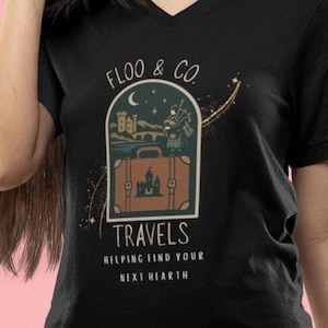 Camiseta de cuello en V de Mago: Camiseta gráfica inspirada en HP, regalo para amantes de los libros