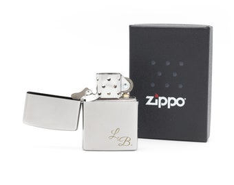 Briquet avec gravure - Zippo silver - briquet essence avec gravure individuelle - idée cadeau perso