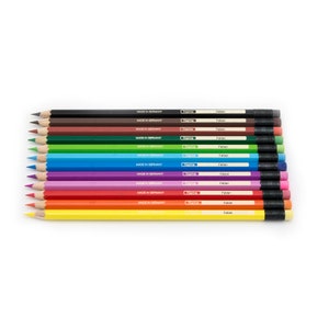Lápis de cor com nome - Faber Castell com borracha - 12/24 peças - lápis de cor com gravação - presente para começar a escola