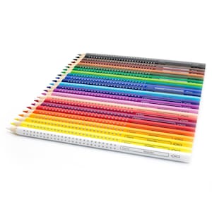 Buntstifte mit Namen - Faber Castell Colour Grip - 24 Stück - Buntstifte mit Gravur - Geschenk zur Einschulung