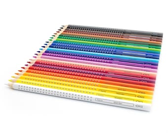 Buntstifte mit Namen - Faber Castell Colour Grip - 24 Stück - Buntstifte mit Gravur - Geschenk zur Einschulung