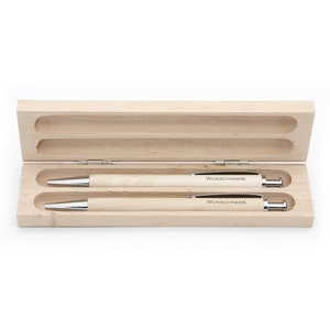 Writing set ballpoint pen & pencil with name - individually engraved / personalized