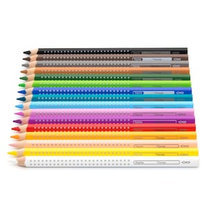 Buntstifte mit Namen - Faber Castell JUMBO mit Grip (6 / 8 / 12 / 16) - Buntstifte mit Gravur - Geschenk zur Einschulung