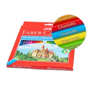 Kleurpotloden met naam - Faber Castell Classic - 24 stuks - kleurpotloden met gravure - cadeau voor beginnende school