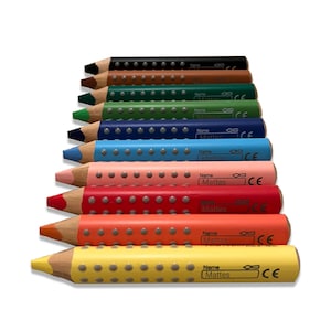 Faber Castell JUMBO Grippy kleurpotloden met naamgravure voor peuters - set van 10