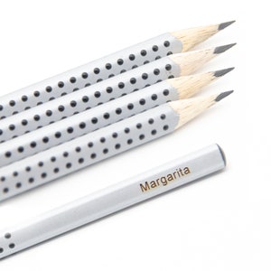 Bleistift mit Namen - Faber Castell Grip - 5er Set