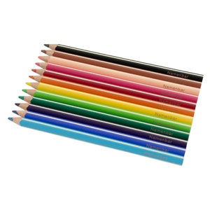 Kleurpotloden met naam - STABILO® GREENtrio® - driehoekige jumbo - 12 stuks - kleurpotloden met gravure - cadeau voor beginnende school
