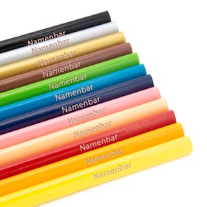 Matite colorate con nome - Pelikan Triangolare - 12 pezzi - Matite colorate con incisione - Regalo per l'inizio della scuola