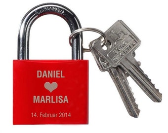 Love Castle Herzrot with engraving