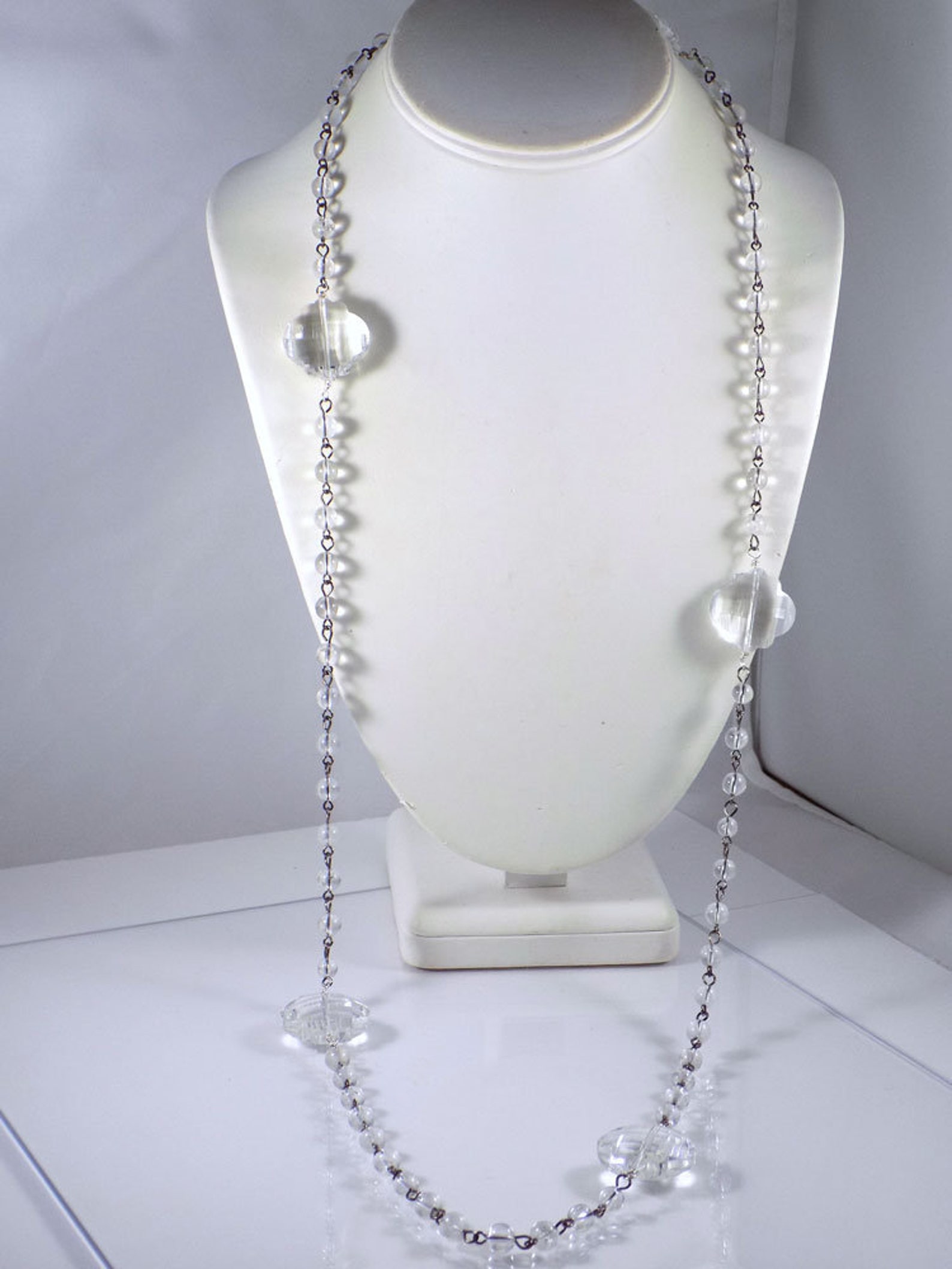 Extra Long Beaded Necklace Very Long Necklace Big Long Etsy