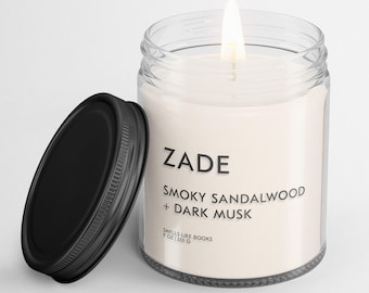 ZADE Scented Candle | Literary Inspired Soy Vegan Candle for Book Lovers