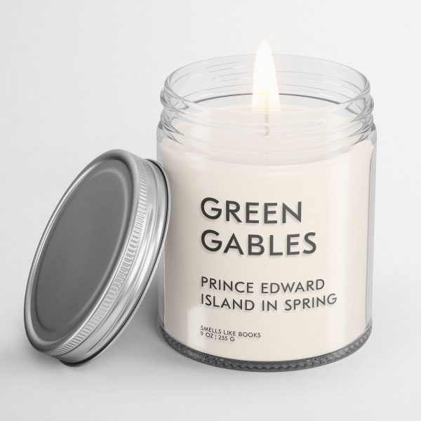 GREEN GABLES Soy Candle, Book Lover Candle, Book Scented Candle, Literary Candle, Book Inspired Candle, Candle Smells Like Books, Bookish