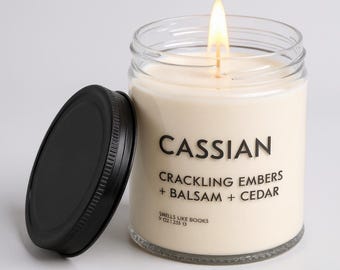 CASSIAN Scented Candle | Literary Inspired Soy Vegan Candle for Book Lovers