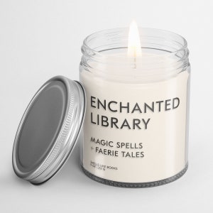 ENCHANTED LIBRARY Soy Candle, Beauty And The Beast, Beauty And The Beast Candle, Book Scented Candle,Book Inspired Candle, Book Candle Scent
