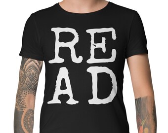 BOOK LOVER T SHIRT | "Read" | book lover gift, gift for book lover, gift for reader, bookish gift, book accessory, book tshirt, book gift