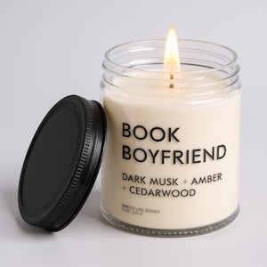 BOOK BOYFRIEND Scented Candle | Literary Inspired Soy Vegan Candle for Book Lovers