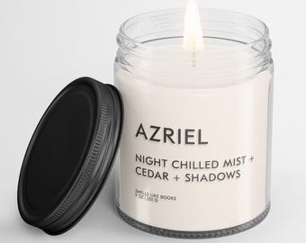 AZRIEL Scented Candle | Literary Inspired Soy Vegan Candle for Book Lovers