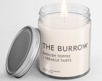 THE BURROW Soy Candle, wizard Inspired Candle,  Book Lover Candle, Book Scented Candle, Literary Candle, Book Club Candle, Book Lover Gift