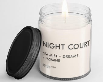 NIGHT COURT Scented Candle | Literary Inspired Soy Vegan Candle for Book Lovers