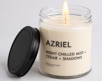 AZRIEL Scented Candle | Literary Inspired Soy Vegan Candle for Book Lovers