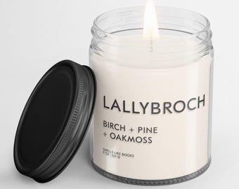 LALLYBROCH Scented Candle | Literary Inspired Soy Vegan Candle for Book Lovers
