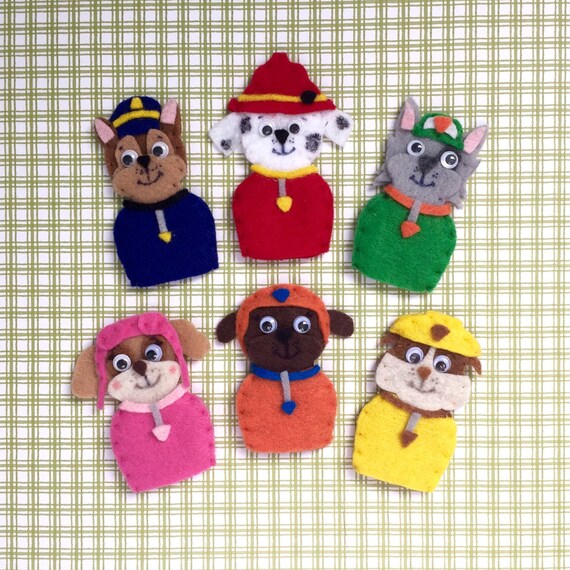 Items similar to Paw Patrol Finger Puppets on Etsy