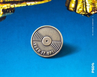 Vintage Turn It Up! - Vinyl Enamel Pin