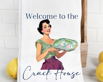 Paño de cocina Mahjong Welcome to the Crack House